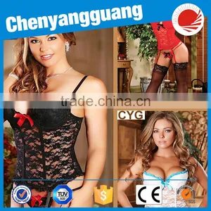 CYG-Mini Dress Sexy Lingerie See Through Mesh Sheer Straple LINGERIE thumbnail-3