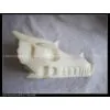 Natural White Marble Rock Crystal Dragon Head Skull thumbnail-1