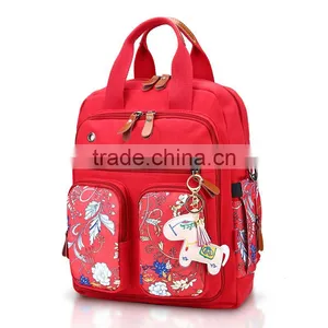 2017 Wholesale Fabric Print Mommy Shoulder Backpack thumbnail-2