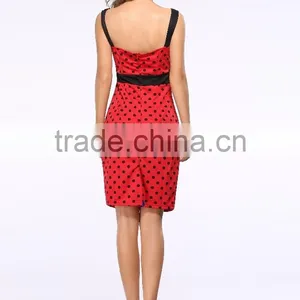 2017 New Style Women Sheath Dresses Summer Ladies Short Sleeve Knee Length Elegant Bodycon Split Joint Sexy Pencil Dress SD19 thumbnail-2