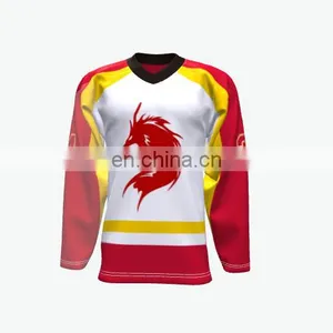 100% Polyester Reversible Custom Ice Hockey Uniform thumbnail-2