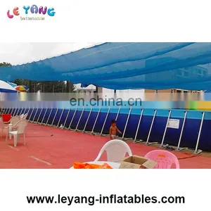 Metal Frame Square Blue Inflatable Swimming Pool, Inflatable Water Pool, Plastic Swimming Pool thumbnail-1