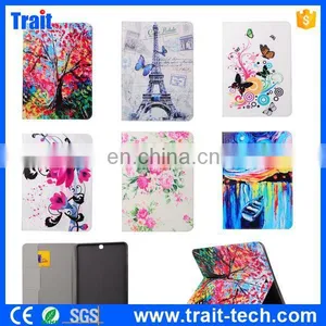 Beautiful Lotus Pattern Card Slots Flip Stand TPU+ PU Leather Case for Samsung Galaxy Tab S2 8.0 T710 thumbnail-5