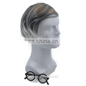 MCW-2352 New 2017 Synthetic Comb Over Grey Wig Old Man Fancy Dress Costume Hair Wig thumbnail-2