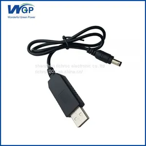 USB dc Boosting Cable 5v to 9v 12v Step up Cable Usb to dc Boost Converter Power Cable thumbnail-1