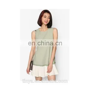 Wholesale Women Clothes Summer Sleeveless Dress With Layered Hem Women Dresses thumbnail-3
