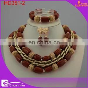 2016 Cheap Beads Jewelry Set Include Necklace Earrings Bracelet | Gorgeous Big Jewelries Set thumbnail-2