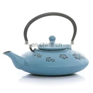 Japanese Enamel Cast Iron Teapot-The Plum Blossom thumbnail-1