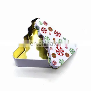 Tree Shaped Christmas Empty Irregular Matal Storage Tin Box Can thumbnail-6