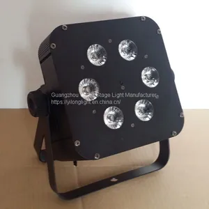 Cheap 6in1 RGBWA+UV Batery Powered Uplight,wireless up Lighting,flat Led Par,wedding Light,stage Light Dmx thumbnail-1