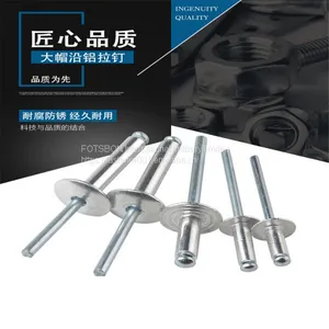M4/M5 Aluminium Blind Rivets Nail Big Cap Pop Rivet Remachadora Remaches Nieten Rebite Rebites Furniture Car Aircraft DIN7337 thumbnail-1