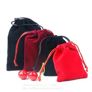 Colorful Wholesale Velvet Jewelry Pouch Drawstring Velvet Bracelet Jewelry Bag thumbnail-1