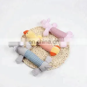 Duck Pig Elephant Pattern Floppy Dog Squeaky Chew Plush Pet Toy thumbnail-2
