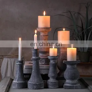 China Wholesale Vintage Custom Cement Candlestick Cheap Home Decor Church Pillar Tall Candle Holder in Bulk thumbnail-6
