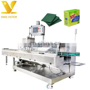 KV Automatic Scotch Brite/Scouring Pads/ Cleaning Cloth/ Carton Box Packing Packaging Machine thumbnail-1