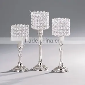 3 Lites Centerpiece Silver Candelabra thumbnail-4
