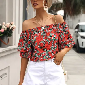 New One-shoulder Print Top thumbnail-2