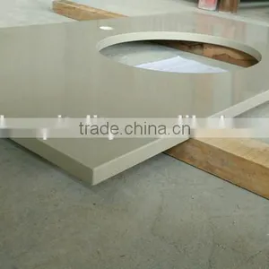 New 2016 Product Artificial Pure White Prefab Quartz Vanity Tops thumbnail-2