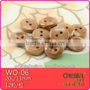 2 Holes Water Proof Natural Raw Material Wooden Button With Sewing Holes thumbnail-1