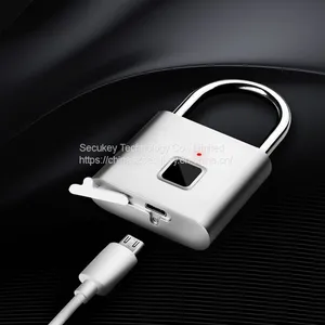 Secukey Fingerprint Padlock IP62 Waterproof Smart Digital Zinc Alloy Fingerprint Lock Keyless Intelligent Door Lock thumbnail-4