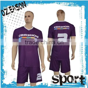 Promotion Custom Purple Soccer Jersey Wholesale Price thumbnail-1