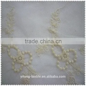 Embroidrered Big Flower Net Fabric thumbnail-1