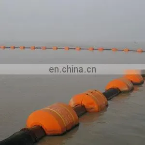 Marine MDPE/HDPE Plastic Floating Dredging Pipe Barrier Buoy thumbnail-4
