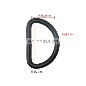Black Silver Gold 1 Inch Custom Leather Handbag D-Ring Shape Metal D Ring Buckle For Handbags Belt thumbnail-1