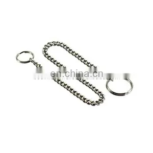 Made in China Manufactory High Quality Metal Long Pocket Chain Split Lock Key Ring thumbnail-1