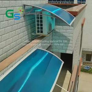 Strong Plastic Bracket UV-protective Polycarbonate Hollow Sheet Window Awning in Factory Price thumbnail-3