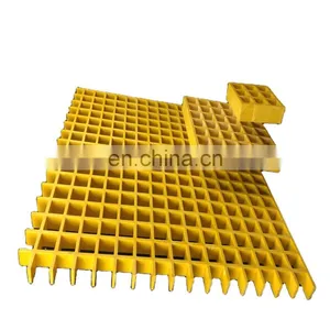 High Quality Low Price High Strength 50*50mm FRP GRP Grille Panel Anti Slip Molded Fiberglass Grating thumbnail-1