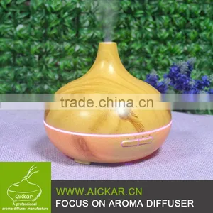 300ml Cool Mist Humidifier Ultrasonic Aroma Essential Oil Diffuser for Office Home Bedroom Living Room Study Yoga Spa Wood Grain thumbnail-1