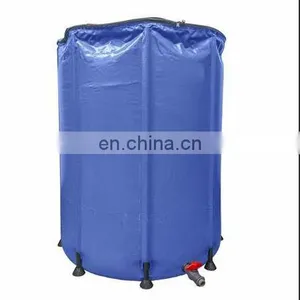 50 Gallon Collapsible Reserve Garden Blue Green White Water Barrels Liquid Tank thumbnail-1