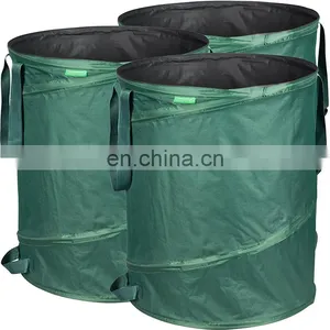 120L Heavy Duty Reusable Yard Lawn Refuse Garden Waste Leaves Grass Rubbish Yellow Jumbo Garbage Bag thumbnail-2