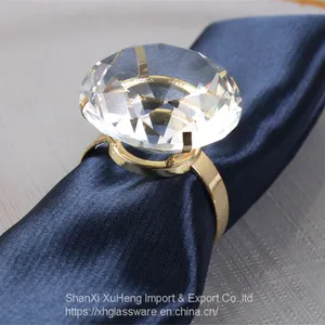 Hot Sale Acrylic Crystal Big Diamond Ring Proposal Crafts Big Napkin Ring Creative Decoration Valentine's Day thumbnail-1
