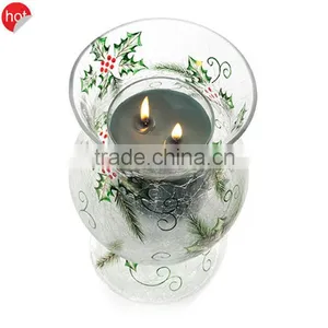 Glass Innovation Pedestal Gold Ornate Mercury Glass Votive/ Unique Candle Jars thumbnail-2