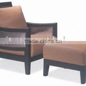 Solid Wood Chaise With Stool PFS3330 thumbnail-1