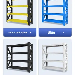 HN-SH594 Premium Powder Coated Metal Racking for Showroom, Modern Boltless Design, Smooth Surface, Multi-color Option, Professional Supplier Custom thumbnail-1