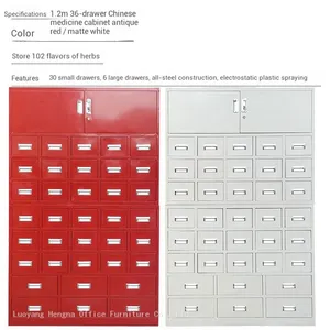 Customizable Chinese Medicine Cabinet – 36-102 Herb Multi-Grid Storage for Singapore Medical Centers Supplier thumbnail-5