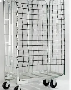 Logistics Trolleys Heavy Duty Cargo Storage 4 Sided 500kg Nestable Foldable Metal Steel Roll Container Cage Trolley thumbnail-4