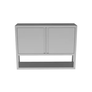 Polished Stainless Steel Wall Hanging Kitchen Cabinet With Powder-Coated Finish for Corrosion Resistance thumbnail-2