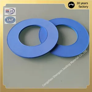 Customized Non-Standard Flange Sealing White and Blue PTFE O-Ring Gaskets thumbnail-1
