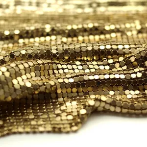 Soft Flexible Aluminum Wire Cloth Chainmail Mesh Fabric Curtain Screen Application Metal Sequin Woven Technique Bending Cutting thumbnail-3