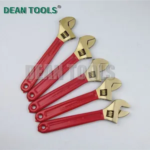 300 mm Non-sparking Adjustable Wrench With PVC Handle, Al-Bronze Material,Smooth Adjustment Mechanism thumbnail-1