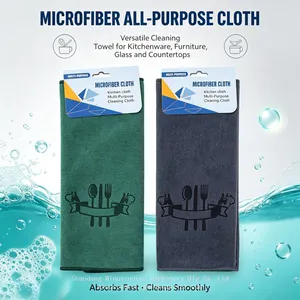 Thick Microfiber Towels Multi‑Purpose Cleaning Rags Lint‑Free Machine Washable for Household Auto Detailing thumbnail-1