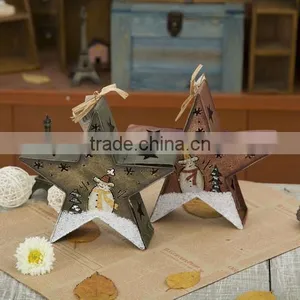 Wholesale Wooden Craft,Small Christmas Ornament Hanging Star Decoration thumbnail-2