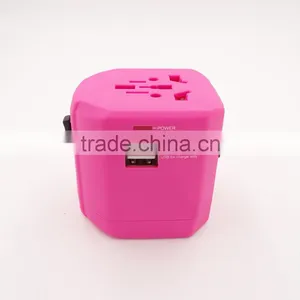 Colorful Upgrade Design International Universal World Wide Travel Charger Adapter Plug USA/UK/ EU/ AU All in 1 Power Outlet thumbnail-2