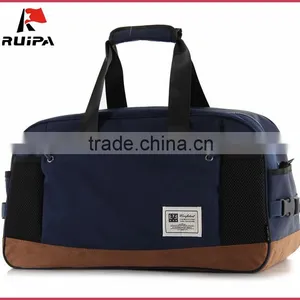 Fashion Cotton Fabric Travel Duffle Bag Nubuck Leather MOQ 500 Pieces From Bag Factory China thumbnail-1
