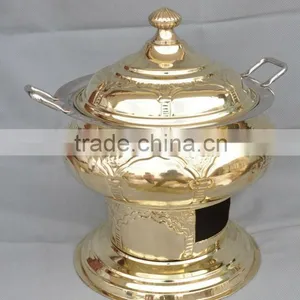 Brass Cheffing Dish, Wedding & Party Utensils, Food Serving Dish, Hot Keeping Dish, Catering Item, Hotel & Restaurant Utensils thumbnail-1