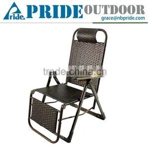 New Style Comfortable Portable Cheap Folding Wholesale Deck Chairs Rattan thumbnail-1